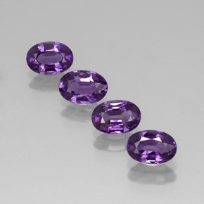 Gemas de zafiro violeta natural de  ct, corte óvalo, VVS-VS