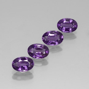 Gemas de zafiro violeta natural de  ct, corte óvalo, VVS-VS