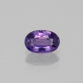 Zafiro violeta natural de 0,59 ct, corte óvalo, VS