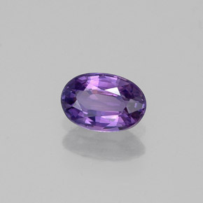 Zafiro violeta natural de 0,59 ct, corte óvalo, VS