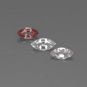 Gemas de zafiro multicolor natural de  ct, marquesa, VVS-VS