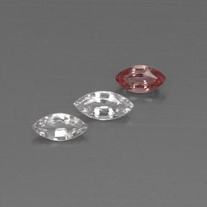 Gemas de zafiro multicolor natural de  ct, marquesa, VVS-VS