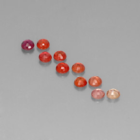 Gemas de zafiro multicolor natural de  ct, corte redondo, VVS-VS
