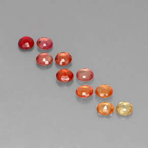 Gemas de zafiro multicolor natural de  ct, corte redondo, VVS-VS