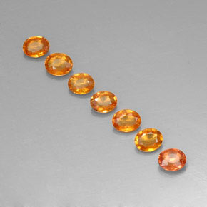 Gemas de zafiro naranja natural de 1,46 ct, corte óvalo, VVS-VS