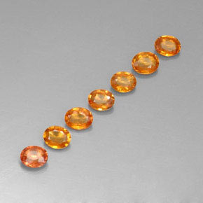 Gemas de zafiro naranja natural de 1,46 ct, corte óvalo, VVS-VS