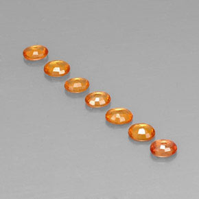 Gemas de zafiro naranja natural de 1,46 ct, corte óvalo, VVS-VS