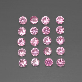 Gemas de zafiro rosa natural de  ct, corte redondo, VVS-VS