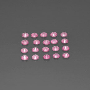 Gemas de zafiro rosa natural de  ct, corte redondo, VVS-VS