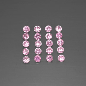 Gemas de zafiro rosa natural de  ct, corte redondo, VVS-VS
