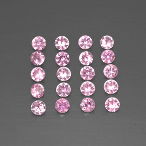 Gemas de zafiro rosa natural de  ct, corte redondo, VVS-VS