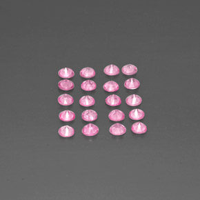 Gemas de zafiro rosa natural de  ct, corte redondo, VVS-VS