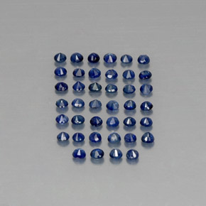 Gemas de zafiro azul natural de  ct, corte redondo, VVS-VS