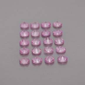Gemas de zafiro rosa natural de  ct, corte redondo, VVS-VS