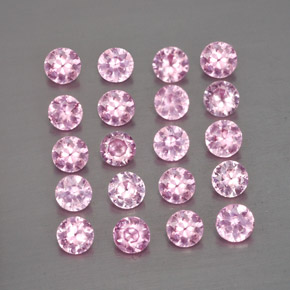 Gemas de zafiro rosa natural de  ct, corte redondo, VVS-VS