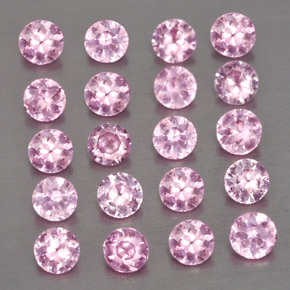Gemas de zafiro rosa natural de  ct, corte redondo, VVS-VS