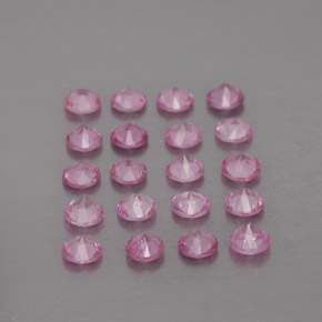 Gemas de zafiro rosa natural de  ct, corte redondo, VVS-VS
