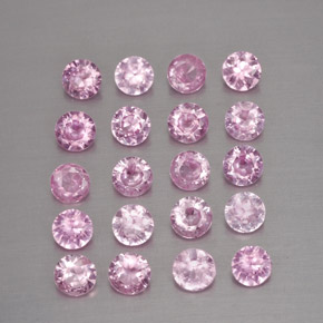 Gemas de zafiro rosa natural de  ct, corte redondo, VVS-VS