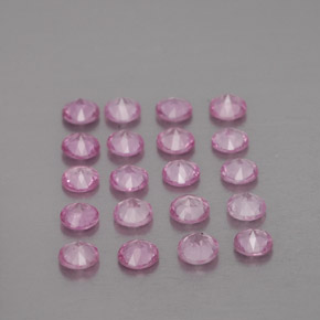 Gemas de zafiro rosa natural de  ct, corte redondo, VVS-VS