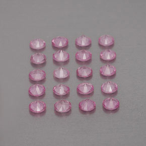 Gemas de zafiro rosa natural de  ct, corte redondo, VVS-VS