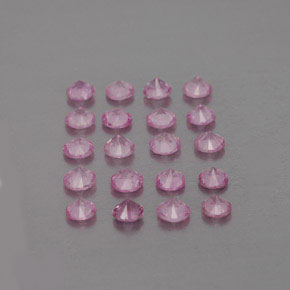 Gemas de zafiro rosa natural de  ct, corte redondo, VVS-VS