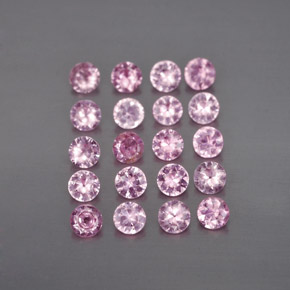 Gemas de zafiro rosa natural de  ct, corte redondo, VVS-VS