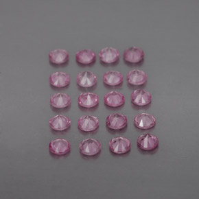 Gemas de zafiro rosa natural de  ct, corte redondo, VVS-VS