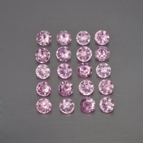 Gemas de zafiro rosa natural de  ct, corte redondo, VVS-VS