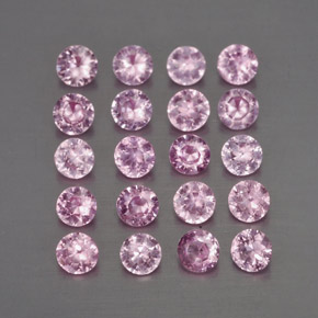 Gemas de zafiro rosa natural de  ct, corte redondo, VVS-VS