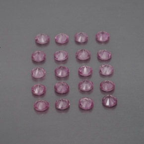 Gemas de zafiro rosa natural de  ct, corte redondo, VVS-VS