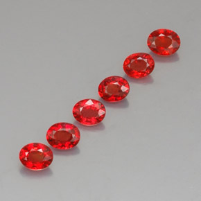 Gemas de zafiro naranja natural de 2,08 ct, corte óvalo, VVS-VS