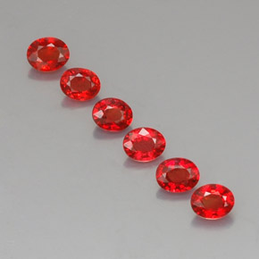 Gemas de zafiro naranja natural de 2,08 ct, corte óvalo, VVS-VS