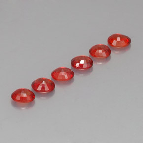 Gemas de zafiro naranja natural de 2,08 ct, corte óvalo, VVS-VS