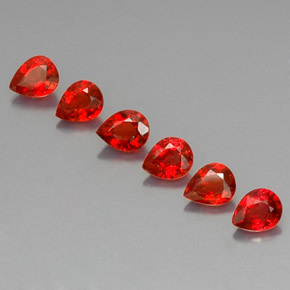 Gemas de zafiro naranja natural de 1,69 ct, en forma de pera, VVS-VS