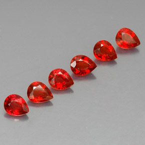 Gemas de zafiro naranja natural de 1,69 ct, en forma de pera, VVS-VS