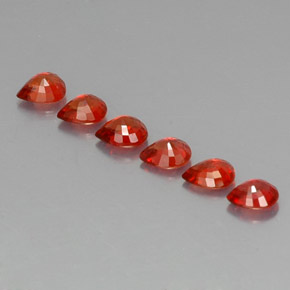 Gemas de zafiro naranja natural de 1,69 ct, en forma de pera, VVS-VS