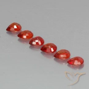 Gemas de Zafiro Rojo claro natural de 1.99 ct, En forma de pera, VVS-VS