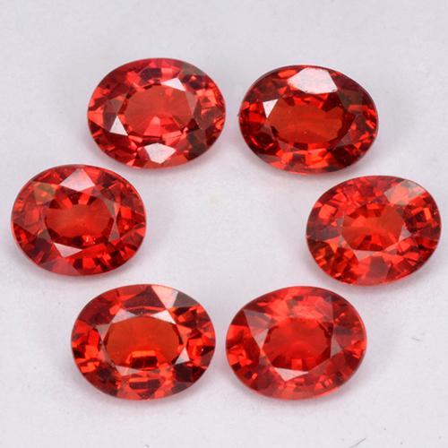Gemas de zafiro naranja natural de 1,95 ct, corte óvalo, VVS-VS