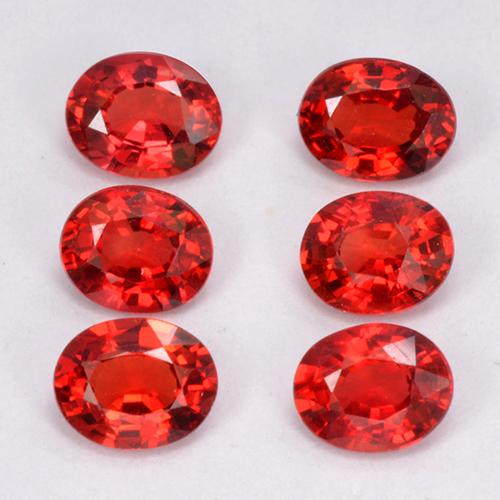 Gemas de zafiro naranja natural de 1,95 ct, corte óvalo, VVS-VS