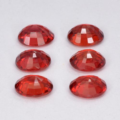 Gemas de zafiro naranja natural de 1,95 ct, corte óvalo, VVS-VS