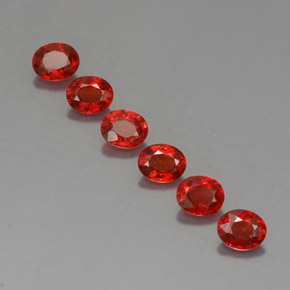 Gemas de zafiro naranja natural de 2,08 ct, corte óvalo, VVS-VS