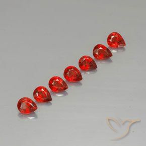 Gemas de zafiro naranja natural de 1,97 ct, en forma de pera, VVS-VS