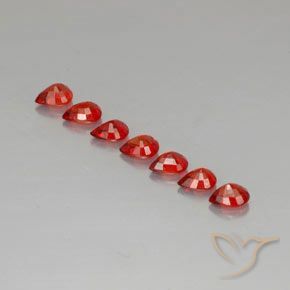 Gemas de zafiro naranja natural de 1,97 ct, en forma de pera, VVS-VS