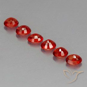 Gemas de Zafiro Rojo claro natural de 2.20 ct, Ovalada, VVS-VS