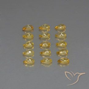 Gemas de zafiro amarillo natural de 4,27 ct, en forma de pera, VVS-VS
