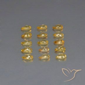 Gemas de zafiro amarillo natural de 3,73 ct, en forma de pera, VVS-VS
