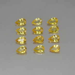Gemas de zafiro oro natural de  ct, en forma de pera, VVS-VS
