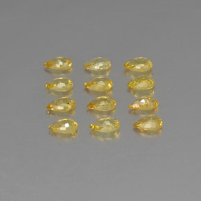 Gemas de zafiro oro natural de  ct, en forma de pera, VVS-VS