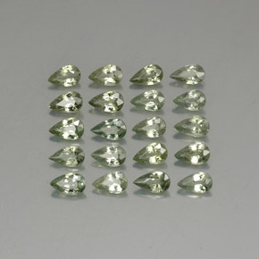 Gemas de zafiro verde natural de  ct, en forma de pera, VVS-VS