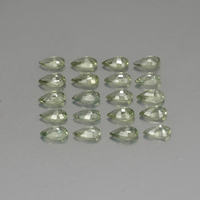 Gemas de zafiro verde natural de  ct, en forma de pera, VVS-VS